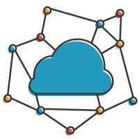 Connected Through the Cloud Illustration Connected Through the Cloud Illustration